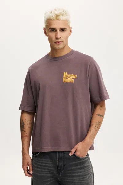 Cotton On Morgan Wallen Music Crop Fit T-shirt In Brown
