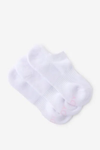 Cotton On Move Low Cut Socks 3pk In White