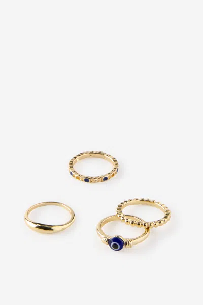 Cotton On Multipack Rings In Gold