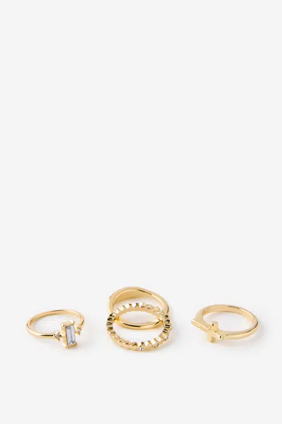 Cotton On Multipack Rings In Gold