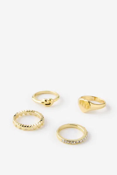Cotton On Multipack Rings In Gold