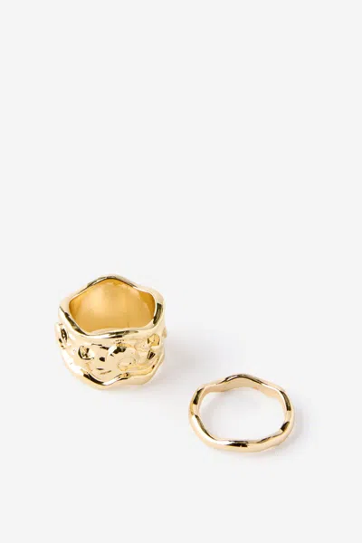 Cotton On Multipack Rings In Gold