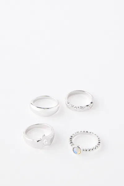 Cotton On Multipack Rings In Silver