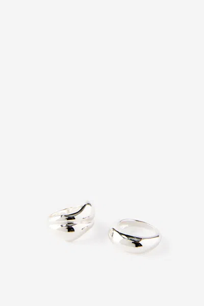 Cotton On Multipack Rings In Silver