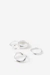 Cotton On Multipack Rings In Silver