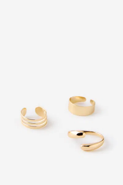 Cotton On Multipack Toe Rings In Gold