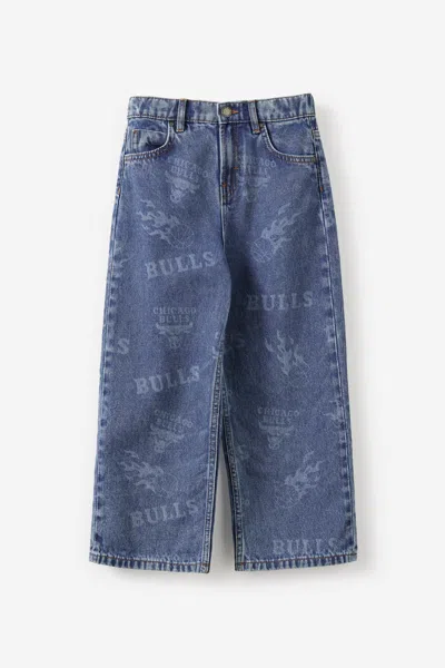 Cotton On Kids' Nba Chicago Bulls Super Baggy Jean In Blue