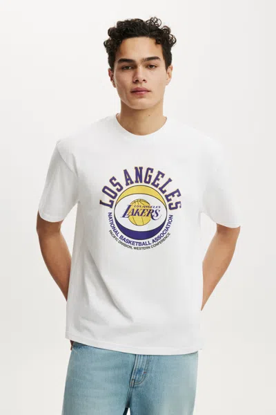 Cotton On Nba La Lakers Everyday Fit T-shirt In White
