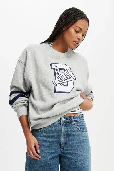Cotton On Nfl Dallas Cowboys Crew Sweatshirt In Gray