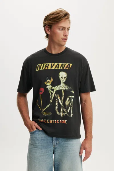 Cotton On Nirvana Music Everyday Fit T-shirt In Black