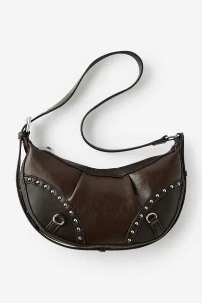 Cotton On Noa Studded Crossbody Bag In Brown