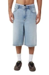 Cotton On Baggy Denim Short In Rush Blue