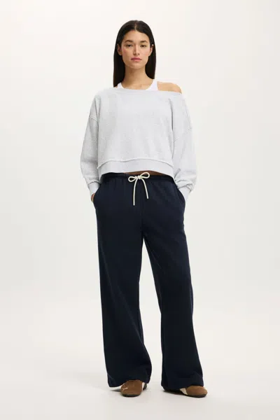 Cotton On Off Shoulder Sweatshirt In Soft Grey Marle
