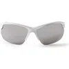 Cotton On Offline Sunglasses In White Grey Smoke Mirror