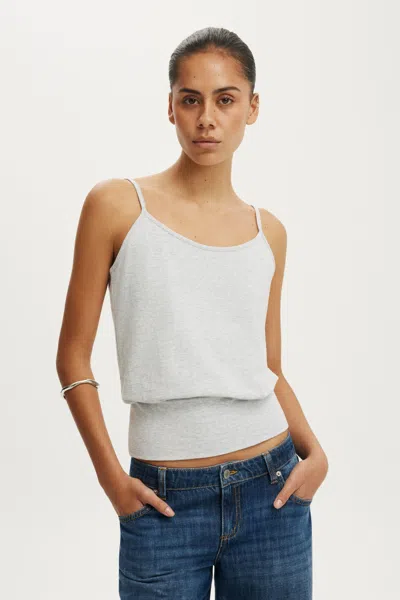 Cotton On Olivia Basque Cami In Grey Marle