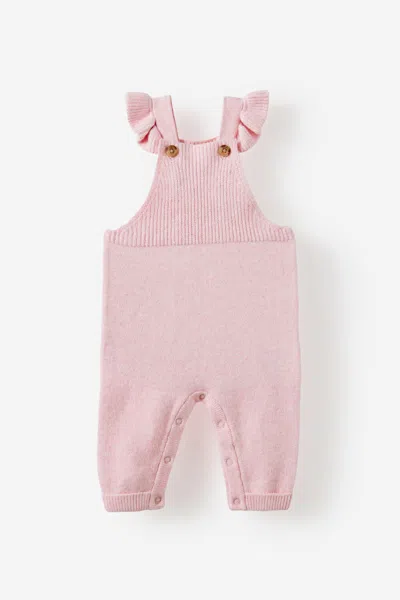 Cotton On Kids' Organic Blend Knit Dungaree In Pink