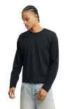 Cotton On Organic Cropped Fit Long Sleeve In Black