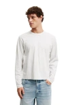 Cotton On Organic Cropped Fit Long Sleeve In White Marle