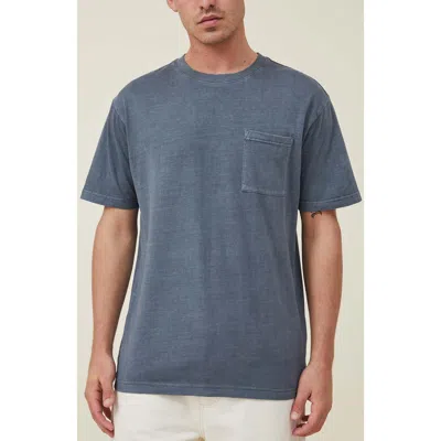 Cotton On Organic Loose Fit T-shirt In Dusty Denim Pocket