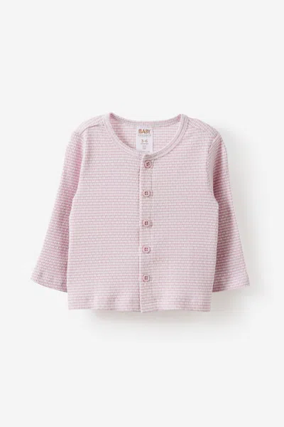 Cotton On Kids' Organic Pointelle Cardigan In Pink
