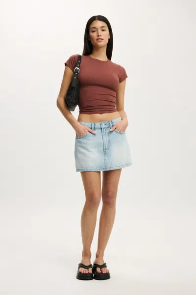 Cotton On Original Denim Mini Skirt In Notion Blue