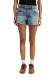 Cotton On Original Denim Short In Stone Blue Rip