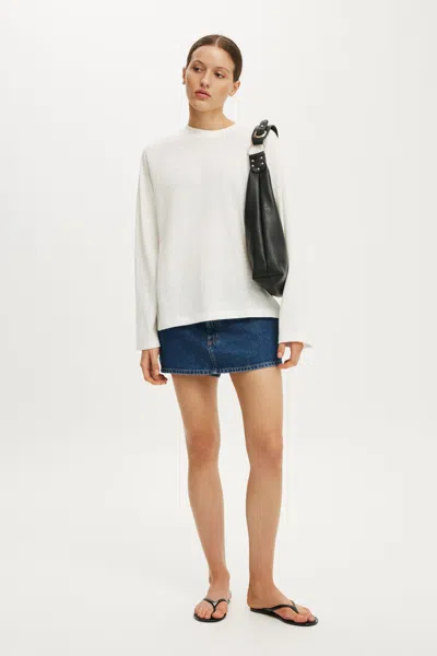 Cotton On Original Denim Skort In Blue