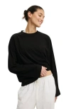 Cotton On Oversized Boxy Long Sleeve Tee In Black