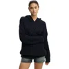 Cotton On Oversized Cable Hoody In Black