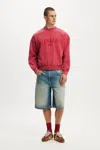 Cotton On Oversized Graphic Crew Sweater In Red