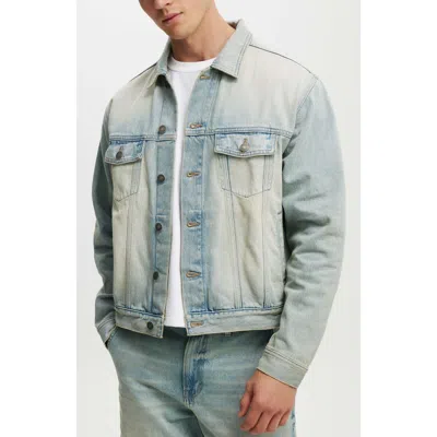 Cotton On Oversized Trucker Jacket In Halen Blue