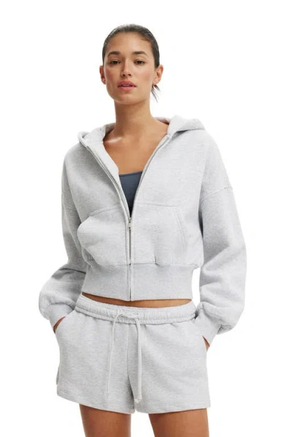 Cotton On Oversized Zip Through Hoodie In Gray