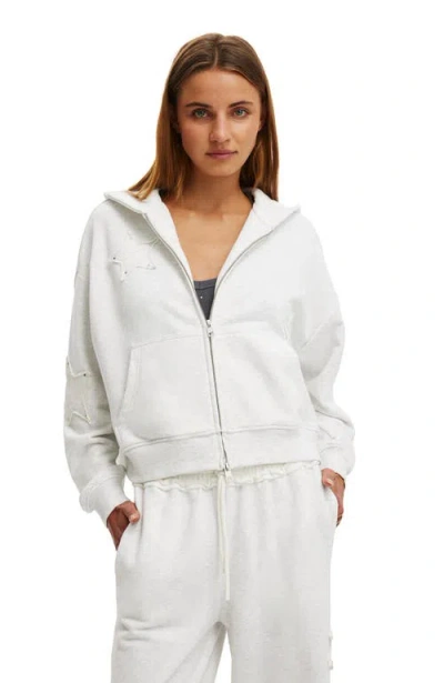 Cotton On Oversized Zip Through Hoodie In White