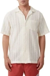 Cotton On Men's Palma Short Sleeve Shirt In Ecru Pattern