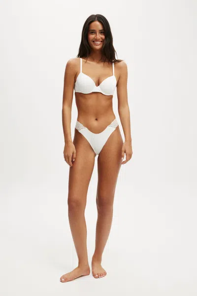 Cotton On Party Pants Seamless Cheeky Brief In Cream