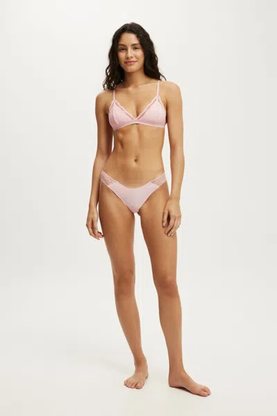 Cotton On Party Pants Seamless Cheeky Brief In Pink Kiss