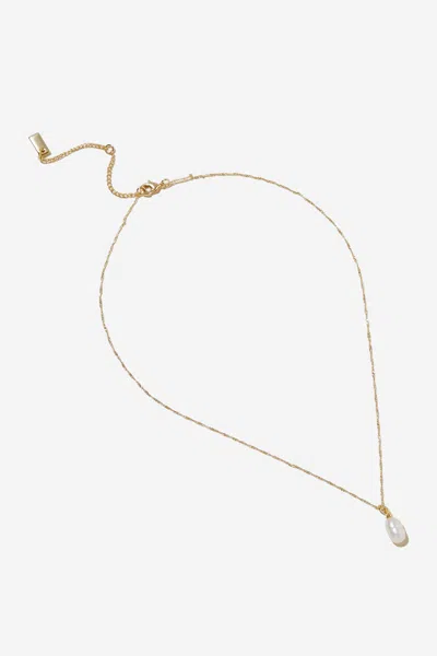 Cotton On Pendant Necklace In Gold