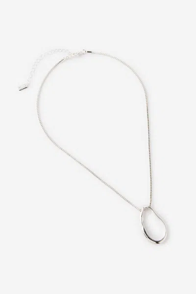 Cotton On Pendant Necklace In Silver