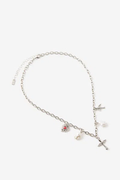Cotton On Pendant Necklace In Silver