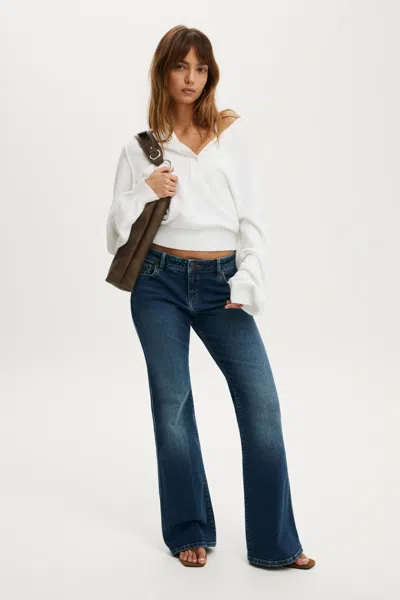 Cotton On Petite Mid Rise Bootcut Jean In Solace Blue