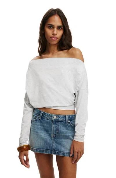 Cotton On Peyton Off Shoulder Long Sleeve In White