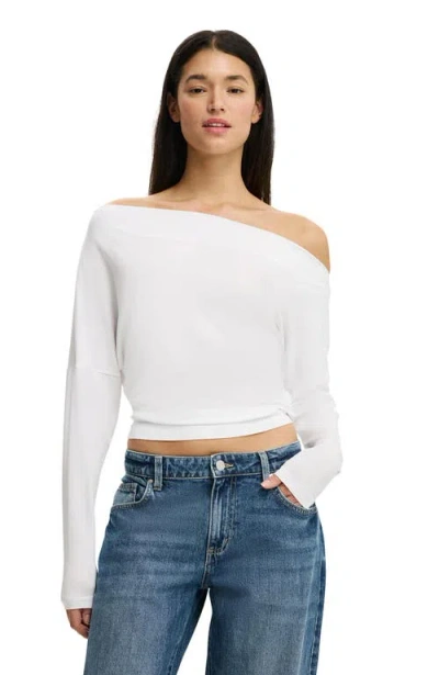 Cotton On Peyton Off Shoulder Long Sleeve In White