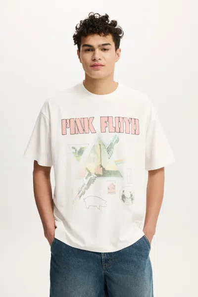 Cotton On Pink Floyd Music Box Fit T-shirt In White