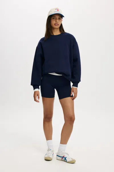 Cotton On Plush Crew Sweatshirt In Blue