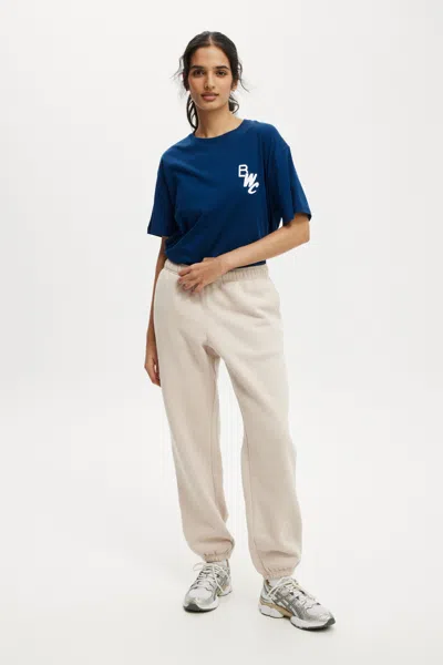 Cotton On Plush Essential Gym Sweatpant In Sesame Marle