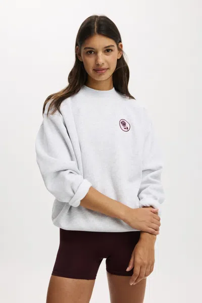 Cotton On Plush Graphic Crew Sweatshirt In Multi