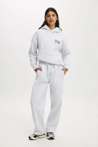 Cotton On Plush Premium Graphic Hoodie In White