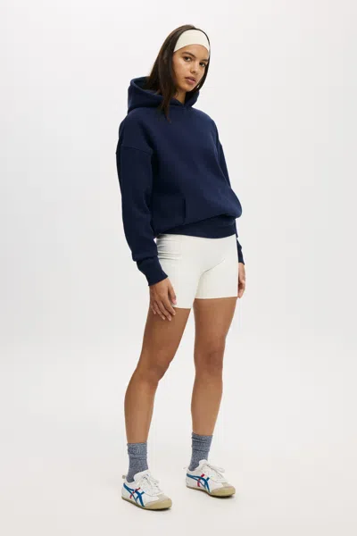 Cotton On Plush Premium Graphic Hoodie In Blue