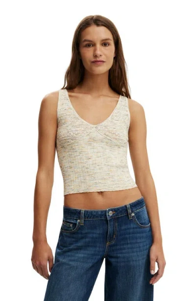 Cotton On Pointelle Knit Tank In Neutral