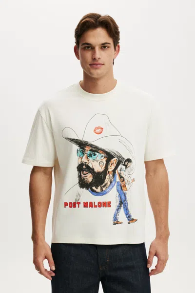 Cotton On Post Malone Music Everyday Fit T-shirt In Lcn Bra Cloud / Post Malone - Sketch